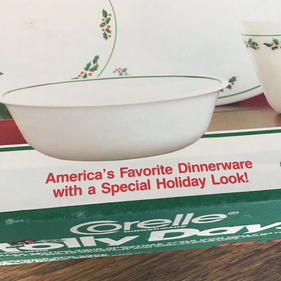 Corelle Holly Days by Corning Vintage 1985 (8) Pieces Total - Picture 6 of 11